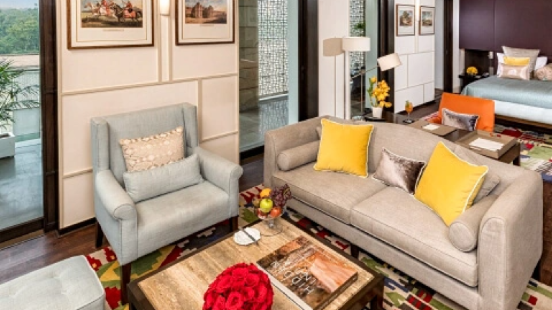 Luxury living room interior with elegant furniture, modern décor, and premium design elements.